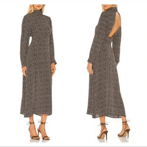 Flynn Skye Magnolia floral mock neck maxi dress in blush Pearl